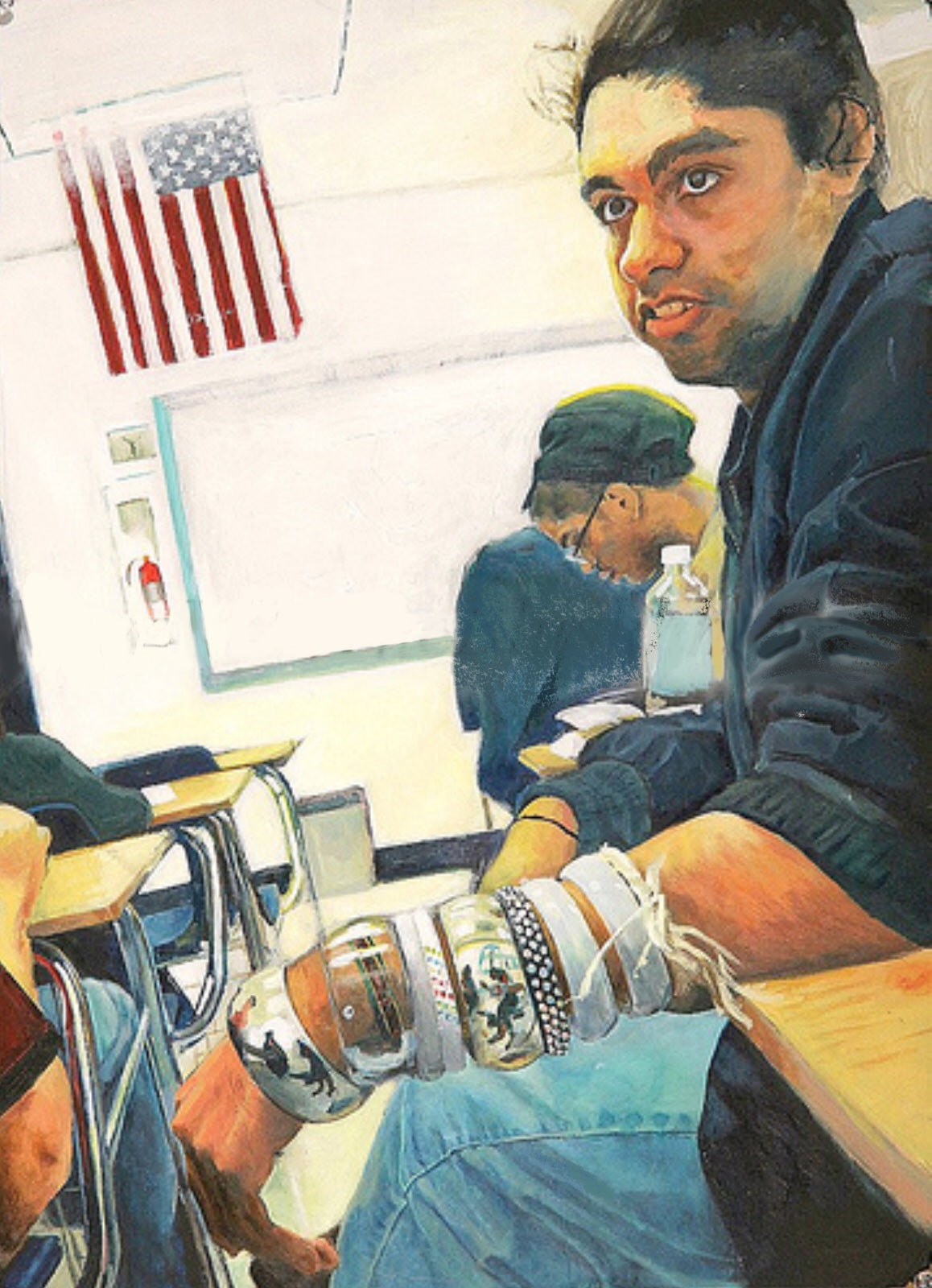 Class Acrylic Portrait 2008 by Miami Live Artist Yashiva Robinson