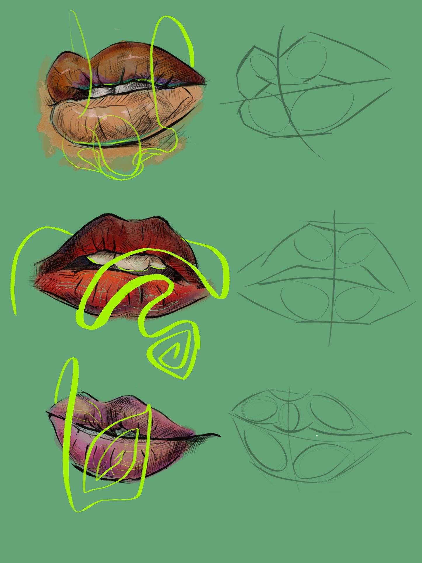 Procreate Digital Download Lip Stamp Brush Set by Miami Artist Yashiva Robinson