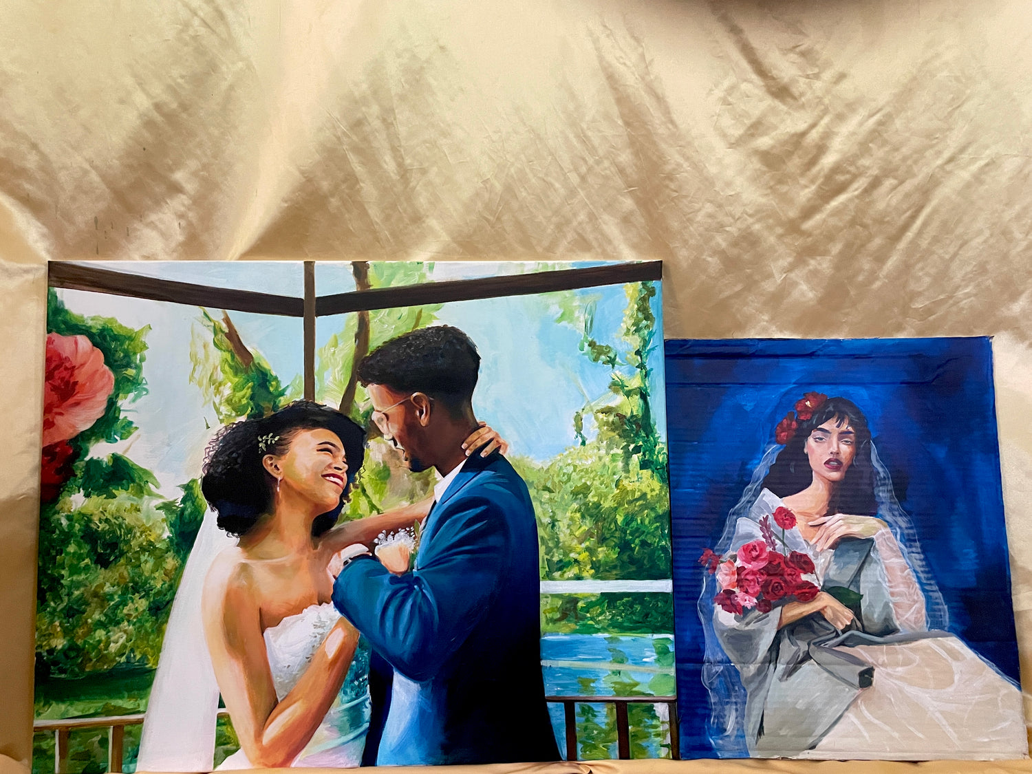 Wedding Acrylic Paintings by Miami Fine Artist Yashiva Robinson